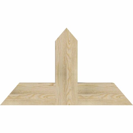 Ekena Millwork Portland Rough Sawn Timber Gable Bracket, Douglas Fir, 36"W x 21"H x 4"D x 6"F, 14/12 Pitch GBW036X21X0406POR00RDF